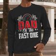 1 Year Old Racing Car Fast One Birthday 1st Family Dad Men Long Sleeve T-Shirt