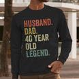 40th Birthday For Men Vintage Dad 1980 Men Long Sleeve T-Shirt