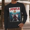 American Bulldog Jowls Burger Bully Dog Mom Dog Dad Men Long Sleeve T-Shirt