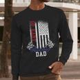 American Flag Go Kart Racing Race Dad Flag Men Long Sleeve T-Shirt