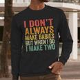 Baby Twins For Pregnant Mum Dad Men Long Sleeve T-Shirt