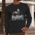 Bald Eagle Dad Mom Three Eaglet Chicks Babies In The Nest Men Long Sleeve T-Shirt
