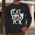 Best Cat Dad Fathers Day Men Kitty Daddy Papa Christmas Meow Men Long Sleeve T-Shirt