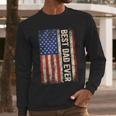 Best Dad Ever US American Flag For Father's Day Men Men Long Sleeve T-Shirt