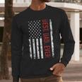Best Dad Ever US American Flag Gift For Father's Day Short Sleeve Men Long Sleeve T-Shirt