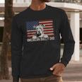 Best Dog Dad Ever American Flag American Bully Dad Men Long Sleeve T-Shirt