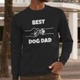 Best Dog Dad Fathers Day Best Dad Fist Bump Dog's Paw Men Long Sleeve T-Shirt