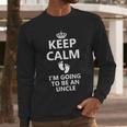 Best Uncle Art For Men Dad Pregnancy Reveal New Uncle To Be Men Long Sleeve T-Shirt