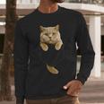 British Shorthair Cat Pocket Cat Mom Cat Dad Cat Lover Men Long Sleeve T-Shirt
