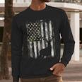 Camo US Flag Deer Elk Buck Camoflage Hunting Hunter Dad Short Sleeve Men Long Sleeve T-Shirt