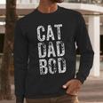 Cat Dad Bod Pet Owner Fitness Gym Men Long Sleeve T-Shirt