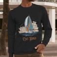Cat Dad Vintage Catamaran Sailing Men Long Sleeve T-Shirt