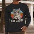 Cat Daddy Shirt Men Cat Lover Dad Fathers Day Men Long Sleeve T-Shirt