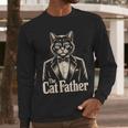 Cat Lover The CatFather Cat Dad Men Long Sleeve T-Shirt