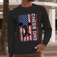 Cheer Dad American Flag Cheerleader Support Men Long Sleeve T-Shirt Cheer Dad American Flag Cheerleader Support Men Long Sleeve T-Shirt