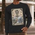 Cheer Dad Tarot Card Skeleton Cheerleading Fathers Day Men Long Sleeve T-Shirt