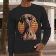 Cool Retro Vizsla Dog Mom Dad Vintage Pet Lovers Men Long Sleeve T-Shirt