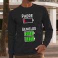 Cufflinks Battery Filled Tired Dad Low Battery Charge Men Long Sleeve T-Shirt