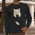 Cute Cat Pocket Cat Mom Cat Dad Cat Lover Men Long Sleeve T-Shirt