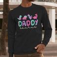 Cute Daddy Saurus Dad Dinosaur Birthday Boy Girl Family Men Long Sleeve T-Shirt