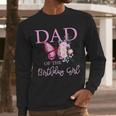Dad 1st First Birthday Matching Family Butterfly Floral Men Long Sleeve T-Shirt