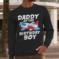 Dad Of The Birthday Boy Airplane Men Long Sleeve T-Shirt