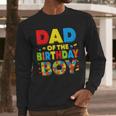 Dad Of The Birthday Boy Building Block Birthday Men Long Sleeve T-Shirt