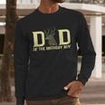 Dad Of The Birthday Boy Deer Hunter Camouflage Flag Men Long Sleeve T-Shirt