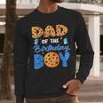Dad Of The Birthday Boy Milk And Cookies 1 Year Old Men Long Sleeve T-Shirt