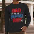 Dad Of The Birthday Boy Spider Web Birthday Party Matching Men Long Sleeve T-Shirt