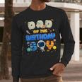 Dad Of The Birthday Boy Two The Moon Space Family Matching Men Long Sleeve T-Shirt