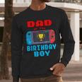 Dad Of The Birthday Boy Video Games Theme Bday Matching Men Long Sleeve T-Shirt