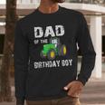 Dad Of The Birthday Boy Vintage Farm Tractor Party Family Men Long Sleeve T-Shirt