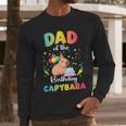 Dad Of The Birthday Girl Capybara Bday Party Family Men Long Sleeve T-Shirt