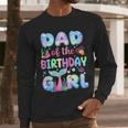 Dad Of The Birthday Mermaid Girl Family Matching Party Men Long Sleeve T-Shirt