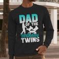 Dad Of The Birthday Twins Celebrate Cute Twin Father Daddy Men Long Sleeve T-Shirt
