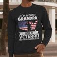 Dad Grandpa Veteran Nothing Scares Patriotic Veterans Day Men Long Sleeve T-Shirt