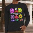 Dad Little Monster Kids 1st Birthday Party Family Monster Small Men Long Sleeve T-Shirt
