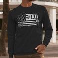 Dad The Man The Myth The Grill Master USA Flag Father's Day Men Long Sleeve T-Shirt