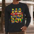 Dad And Mom Birthday Boy Building Bricks Family Party Decor Men Long Sleeve T-Shirt