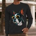 Dad Mom Cool Dog Sunglasses Boston Terrier Men Long Sleeve T-Shirt