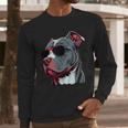 Dad Mom Cool Dog Sunglasses Pitbull Men Long Sleeve T-Shirt