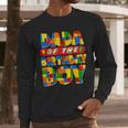 Dad And Mom Dada Birthday Boy Building Bricks Family Party Men Long Sleeve T-Shirt