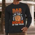 Dad Of Rookie 1st Basketball Bday Theme Matching Men Long Sleeve T-Shirt