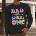 Dad Of The Sweet One 1st Birthday Donut Bday Party Men Long Sleeve T-Shirt