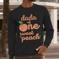 Dada Dad First Birthday One Sweet Peach Bday Family Matching Men Long Sleeve T-Shirt