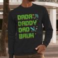 Dada Daddy Dad Bruh Father's Day Game Pixel Men Long Sleeve T-Shirt