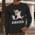 Dadacorn Shirt Unicorn Dad And Baby Best Father Men Long Sleeve T-Shirt