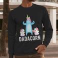 Dadacorn Unicorn Lover Tee For Papa Dad And Kid Men Long Sleeve T-Shirt