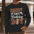 Daddy Of The Birthday Boy Football Party Family Matching Men Long Sleeve T-Shirt